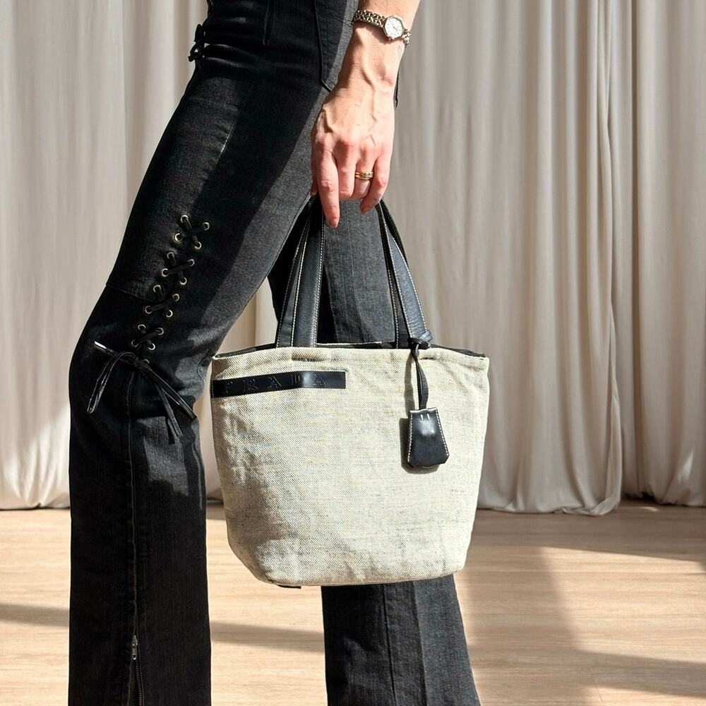 Vintage Prada Sport Grey Canapa Canvas Sport Tote